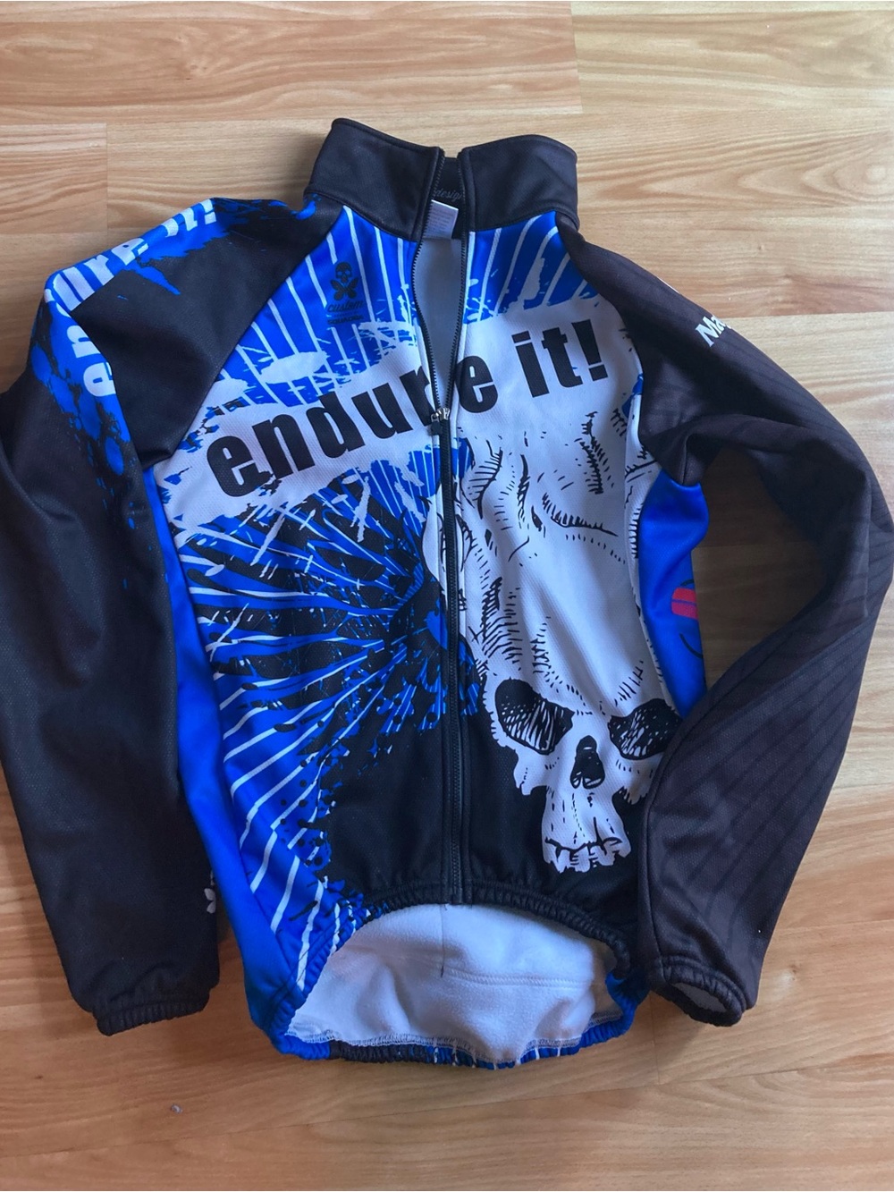 Betty Design Endure It! Blue & Black Thermo Cycling Jacket Sz S